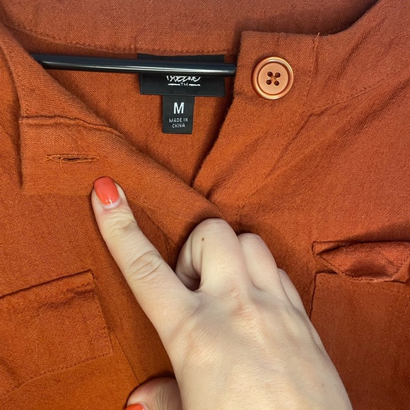Women’s Mossimo Orange Long Sleeve Shirt Size Medium - Picture 8 of 9